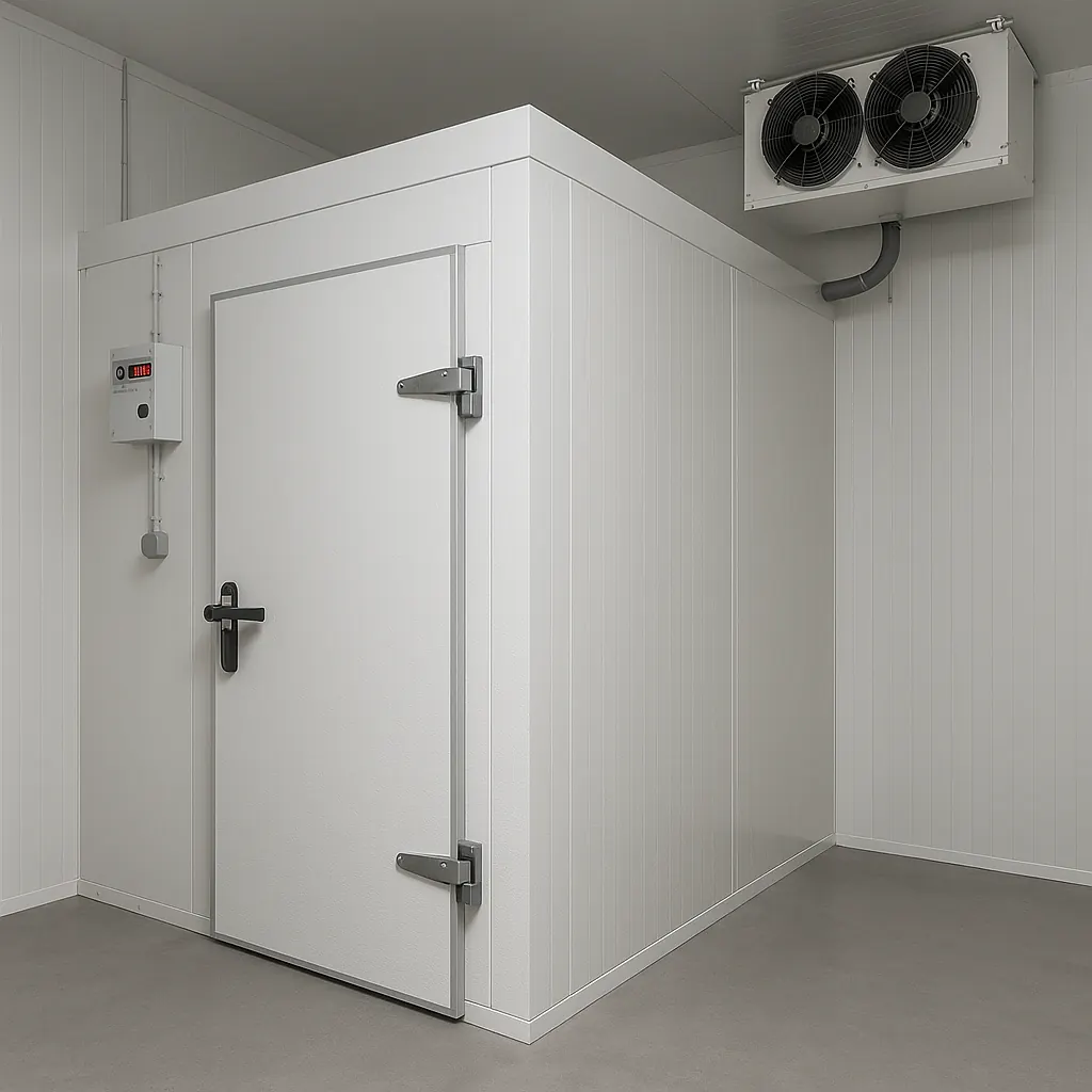 Cámara de refrigeración de panel con unidad evaporadora