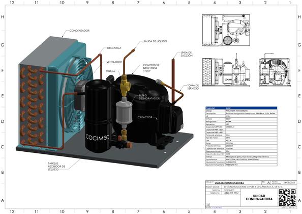 Vista previa de unidad condensadora instructivo