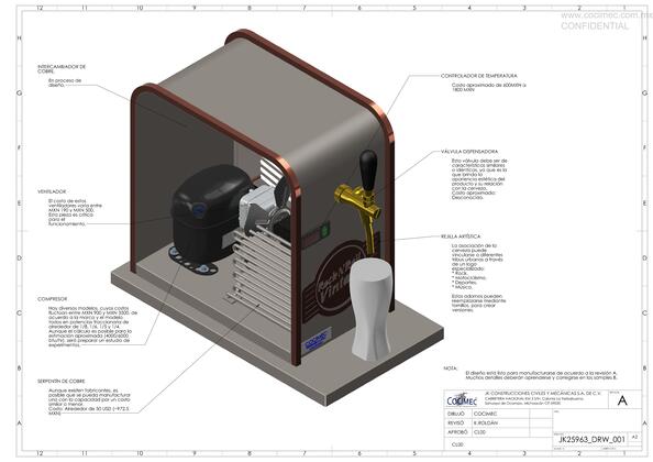 Vista previa de enfriador de cerveza plano proyecto